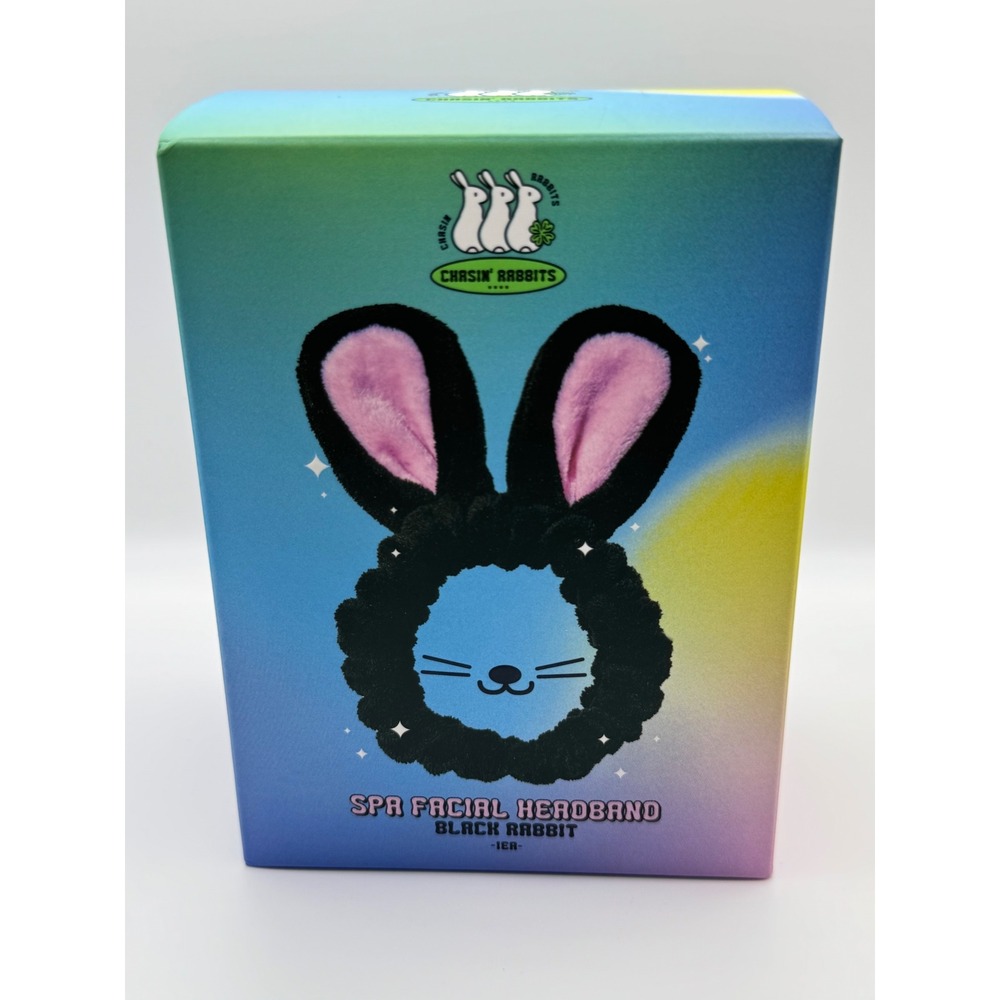 Chasin Rabbits Spa Facial Headband Black Rabbit KBeauty Skincare Makeup Headband